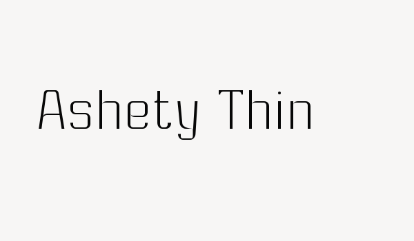 Ashety Thin Font