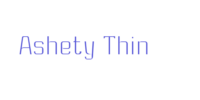 Ashety Thin Font Download