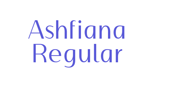 Ashfiana Regular Font