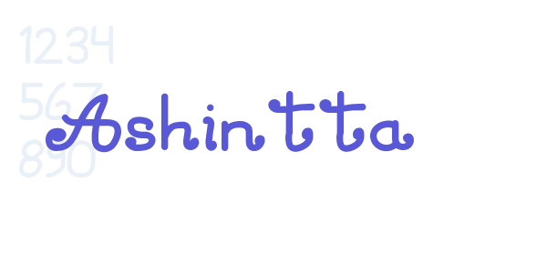 Ashintta font