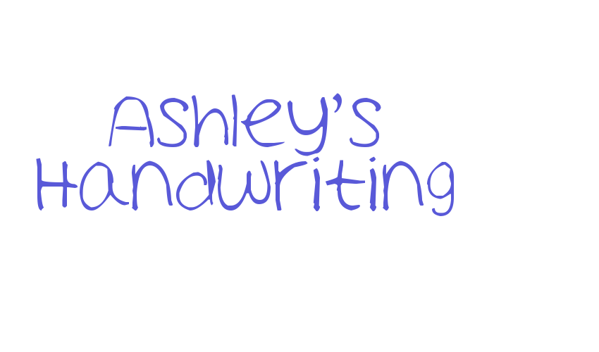 Ashley’s Handwriting Font