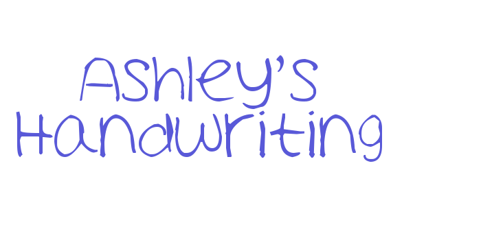 Ashley’s Handwriting Font Download