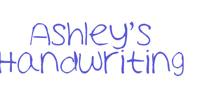 Ashley’s Handwriting Font