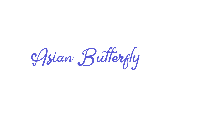 Asian Butterfly Font