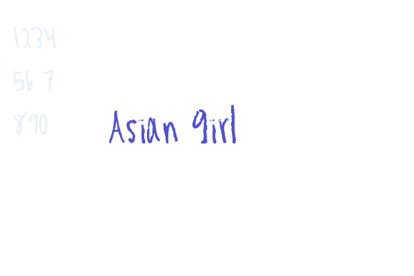 Asian Girl Font Download