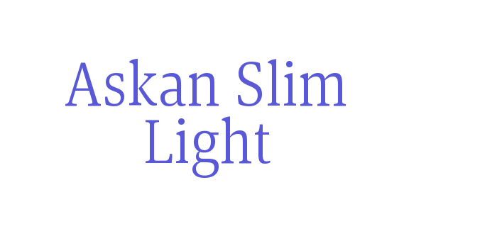 Askan Slim Light Font Download