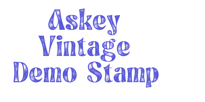 Askey Vintage Demo Stamp Font