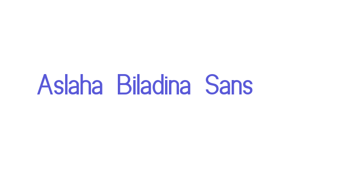 Aslaha Biladina Sans Font Download