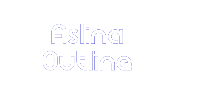 Aslina Outline Font