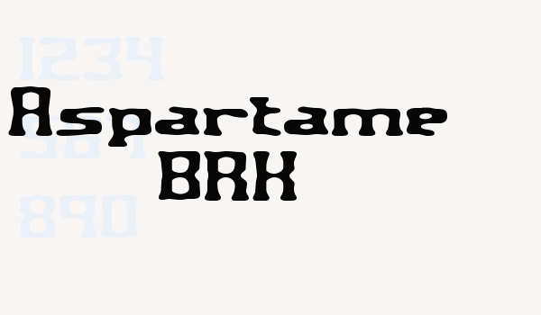 Aspartame BRK Font