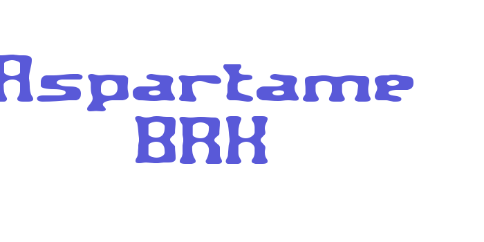 Aspartame BRK Font