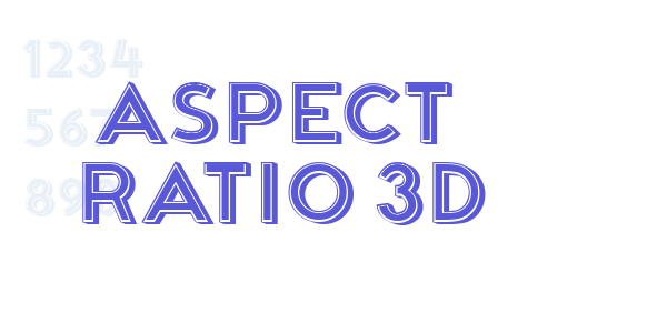 Aspect Ratio 3D font free