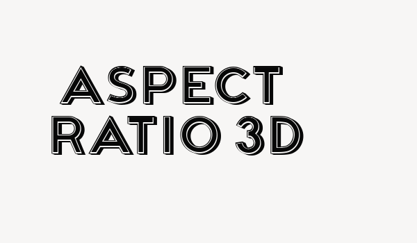 Aspect Ratio 3D Font