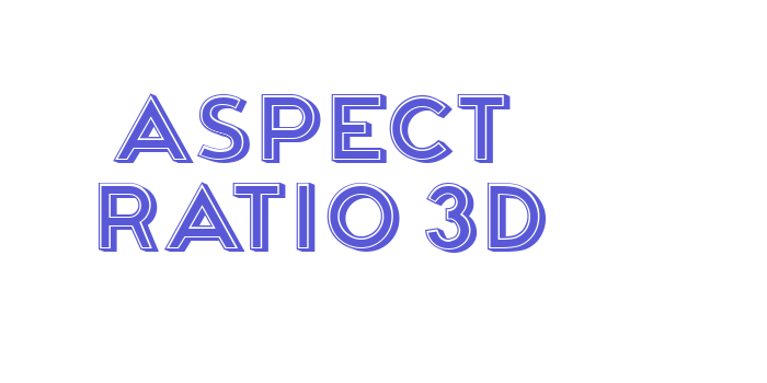 Aspect Ratio 3D Font Download