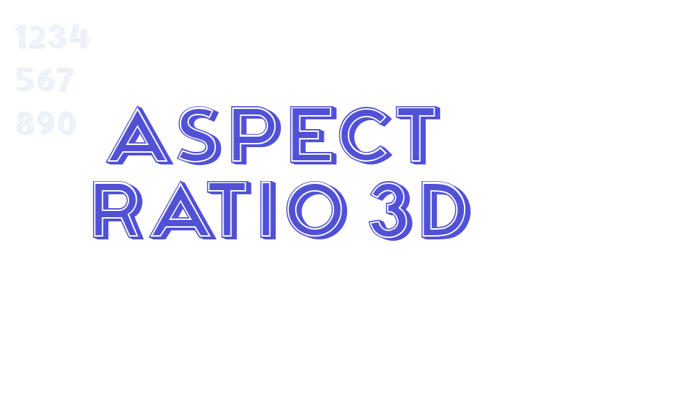 Aspect Ratio 3D-font-download