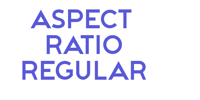 Aspect Ratio Regular Font