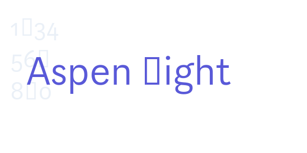 Aspen Light font free