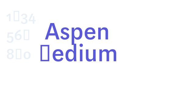 Aspen Medium font free