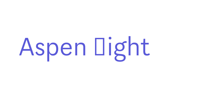 Aspen Light Font Download