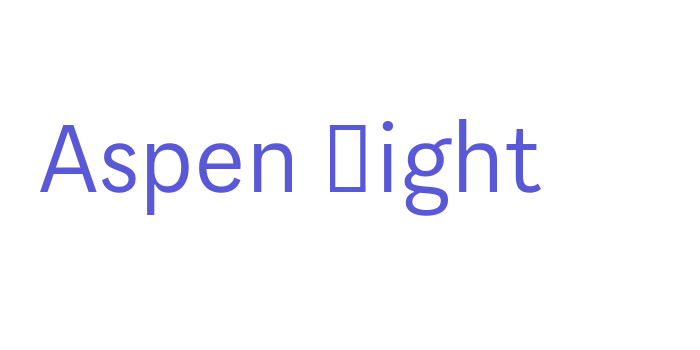 Aspen Light Font