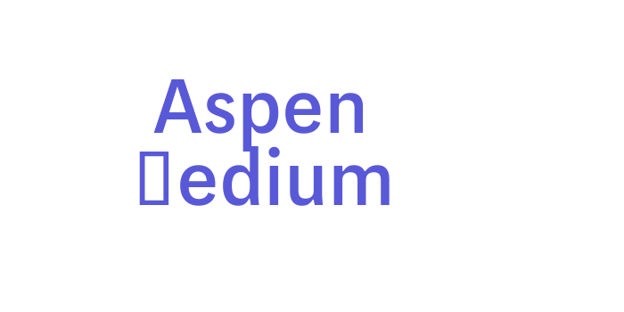 Aspen Medium Font Download