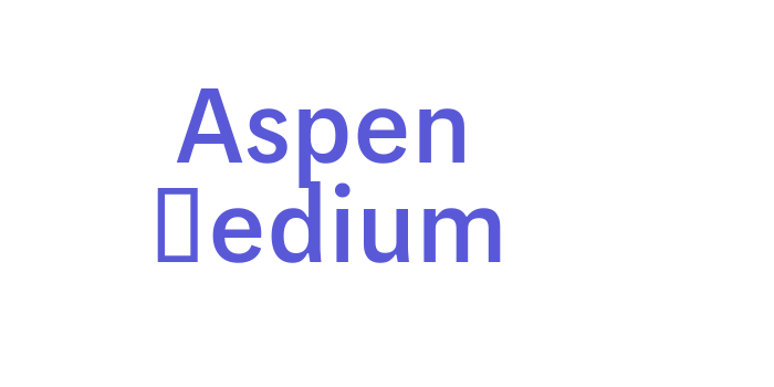 Aspen Medium Font