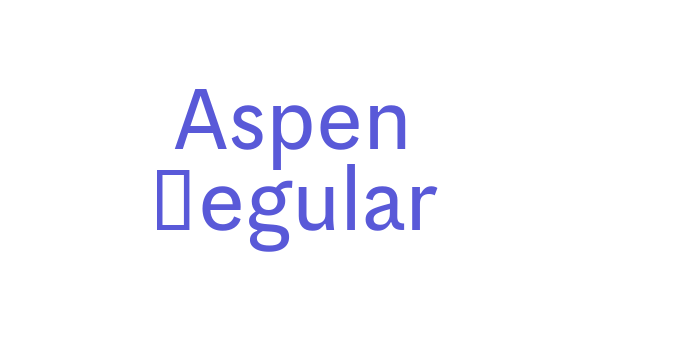 Download Aspen Regular Font