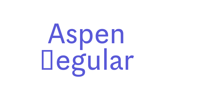 Aspen Regular Font