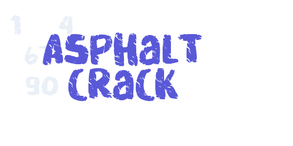 Asphalt crack font