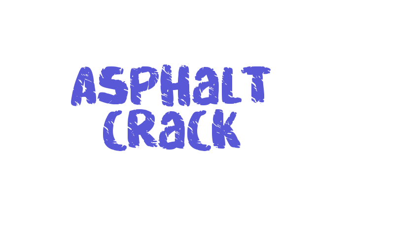 Asphalt crack Font