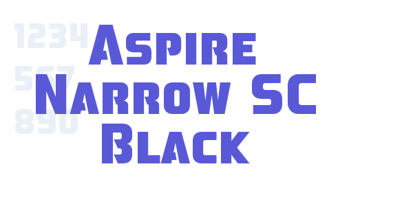 Aspire Narrow SC Black font