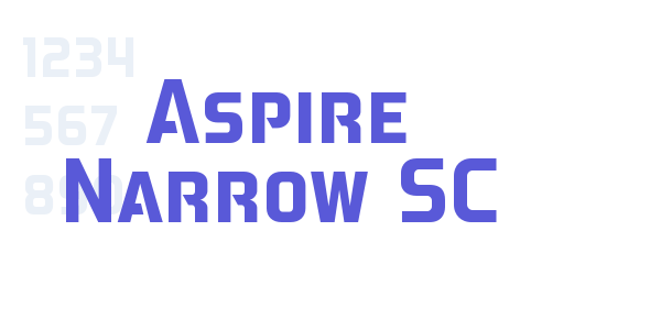 Aspire Narrow SC font