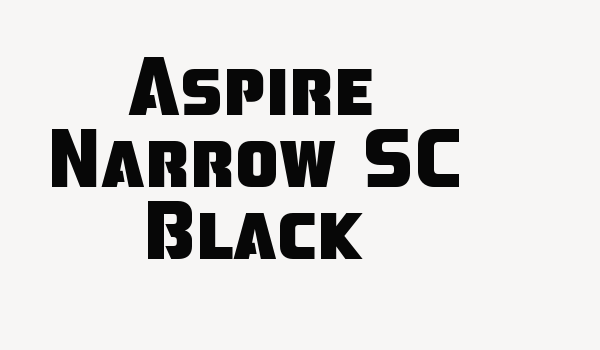 Aspire Narrow SC Black Font