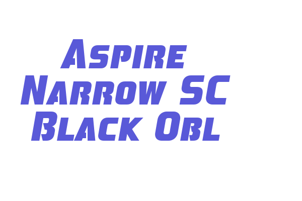 Aspire Narrow SC Black Obl Font