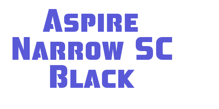 Aspire Narrow SC Black Font