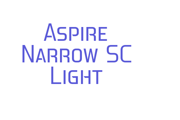 Aspire Narrow SC Light Font