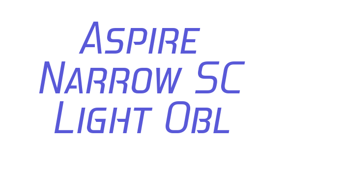 Aspire Narrow SC Light Obl Font Download