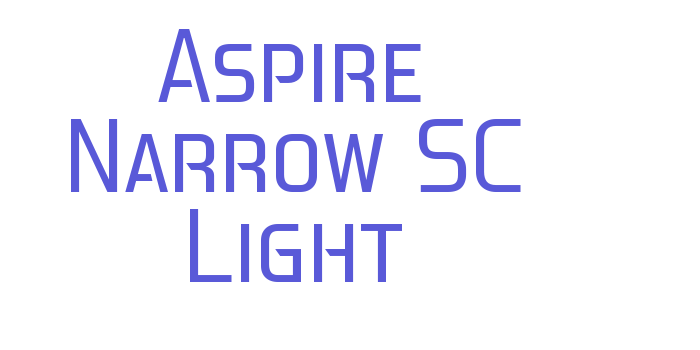 Aspire Narrow SC Light Font