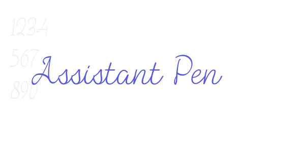 Assistant Pen font free