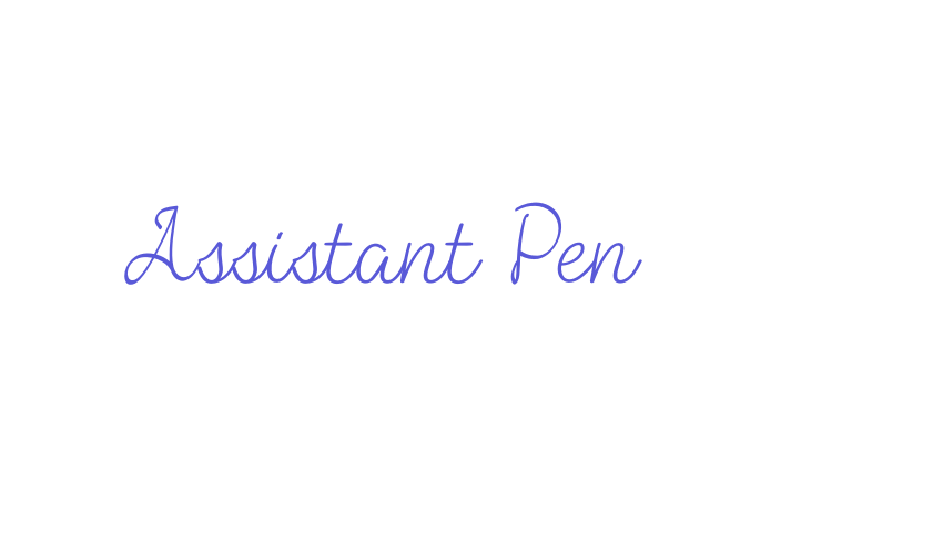 Assistant Pen Font Download