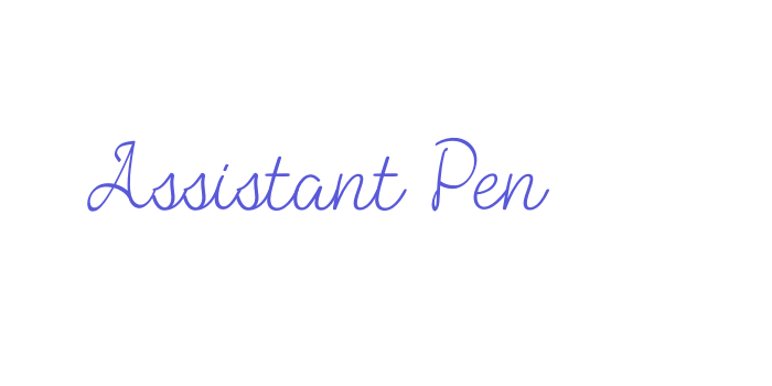 Assistant Pen Font Download