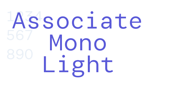 Associate Mono Light font free