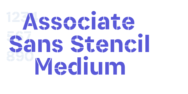 Associate Sans Stencil Medium font free