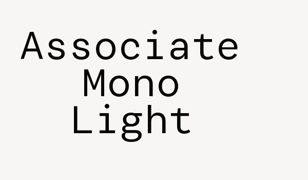 Associate Mono Light Font