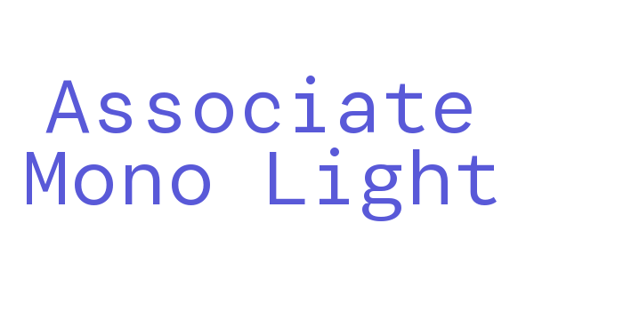 Associate Mono Light Font Download