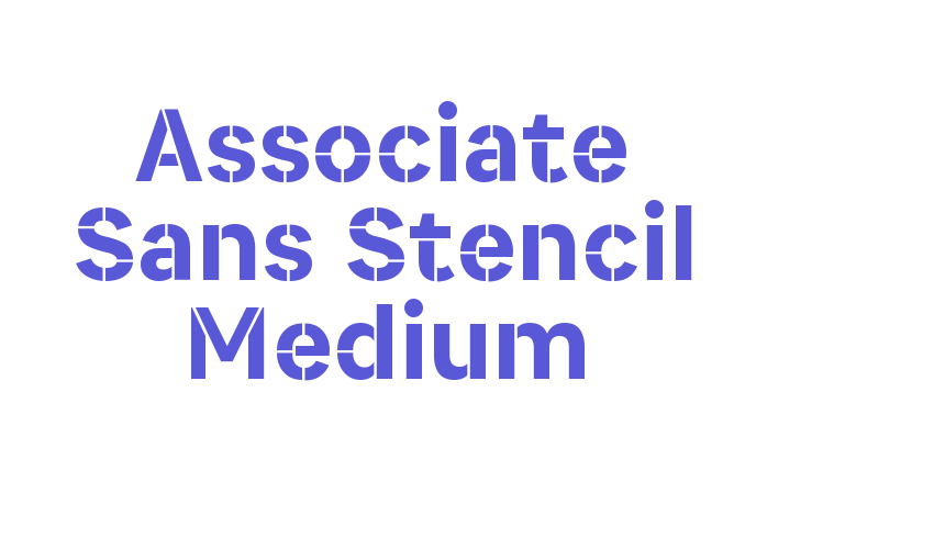 Associate Sans Stencil Medium Font