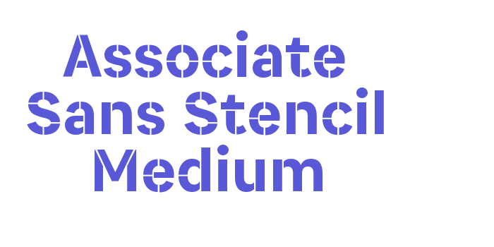 Associate Sans Stencil Medium Font Download