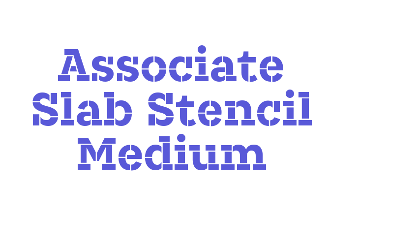 Associate Slab Stencil Medium Font