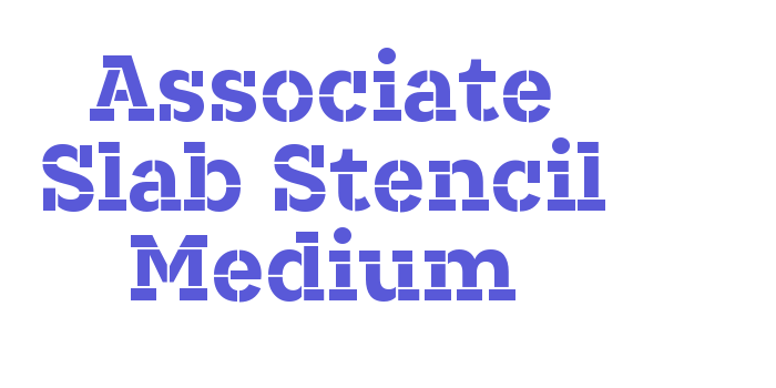 Associate Slab Stencil Medium Font Download