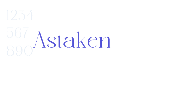 Astaken font free